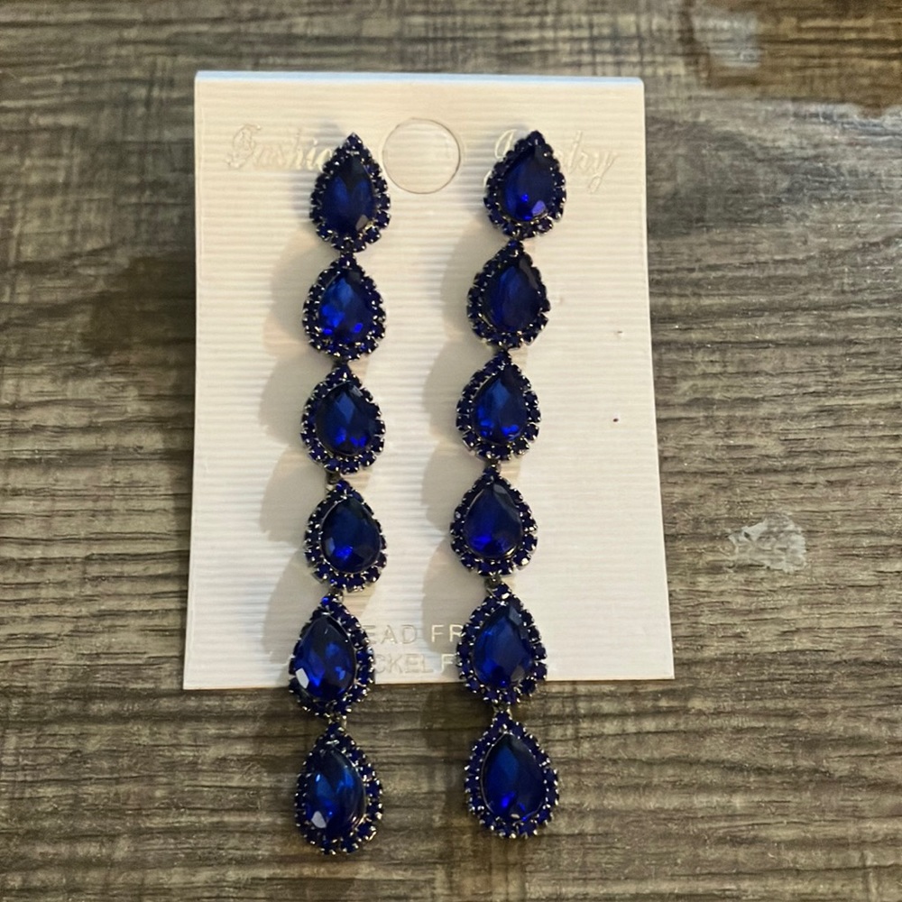Dark Blue Earrings